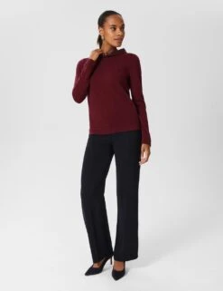 Wool Blend Sequin Round Neck Jumper 6 Wool Blend Sequin Round Neck Jumper -Marksandspencer Sale Store MS 10 T83 9311S XM X EC 2