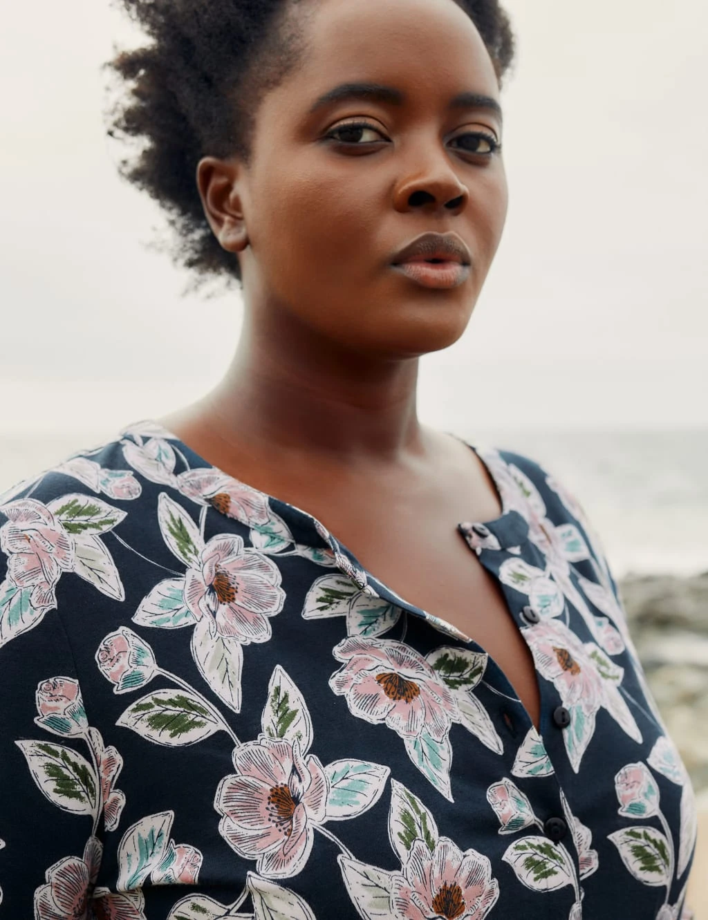 Cotton Rich Floral Midi Waisted Dress 4 Cotton Rich Floral Midi Waisted Dress - Image 4