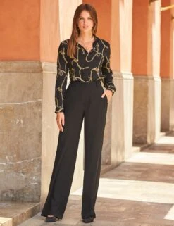 High Waisted Wide Leg Trousers -Marksandspencer Sale Store MS 10 T83 9432S Y0 X EC 1