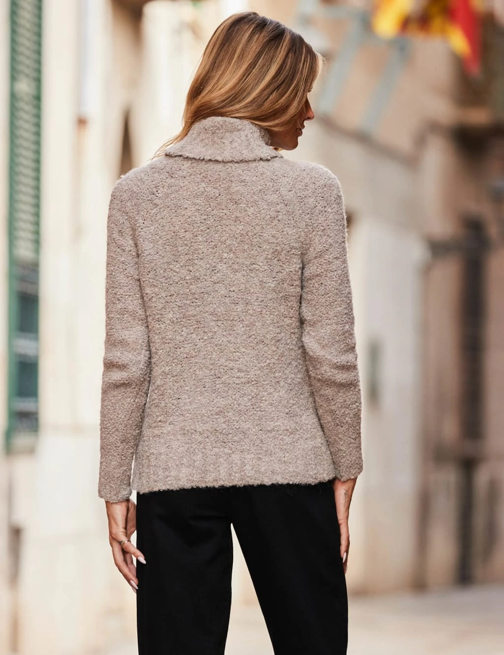 Textured Roll Neck Jumper With Wool 3 Textured Roll Neck Jumper With Wool - Image 3