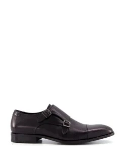 Dune London Leather Double Monk Strap Shoes