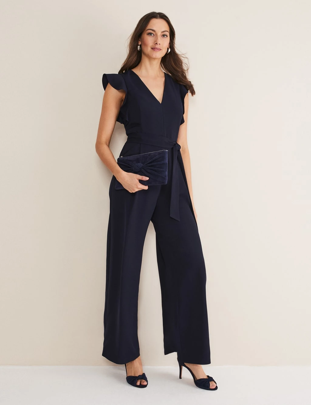 Frill Detail Short Sleeve Jumpsuit 1 Frill Detail Short Sleeve Jumpsuit