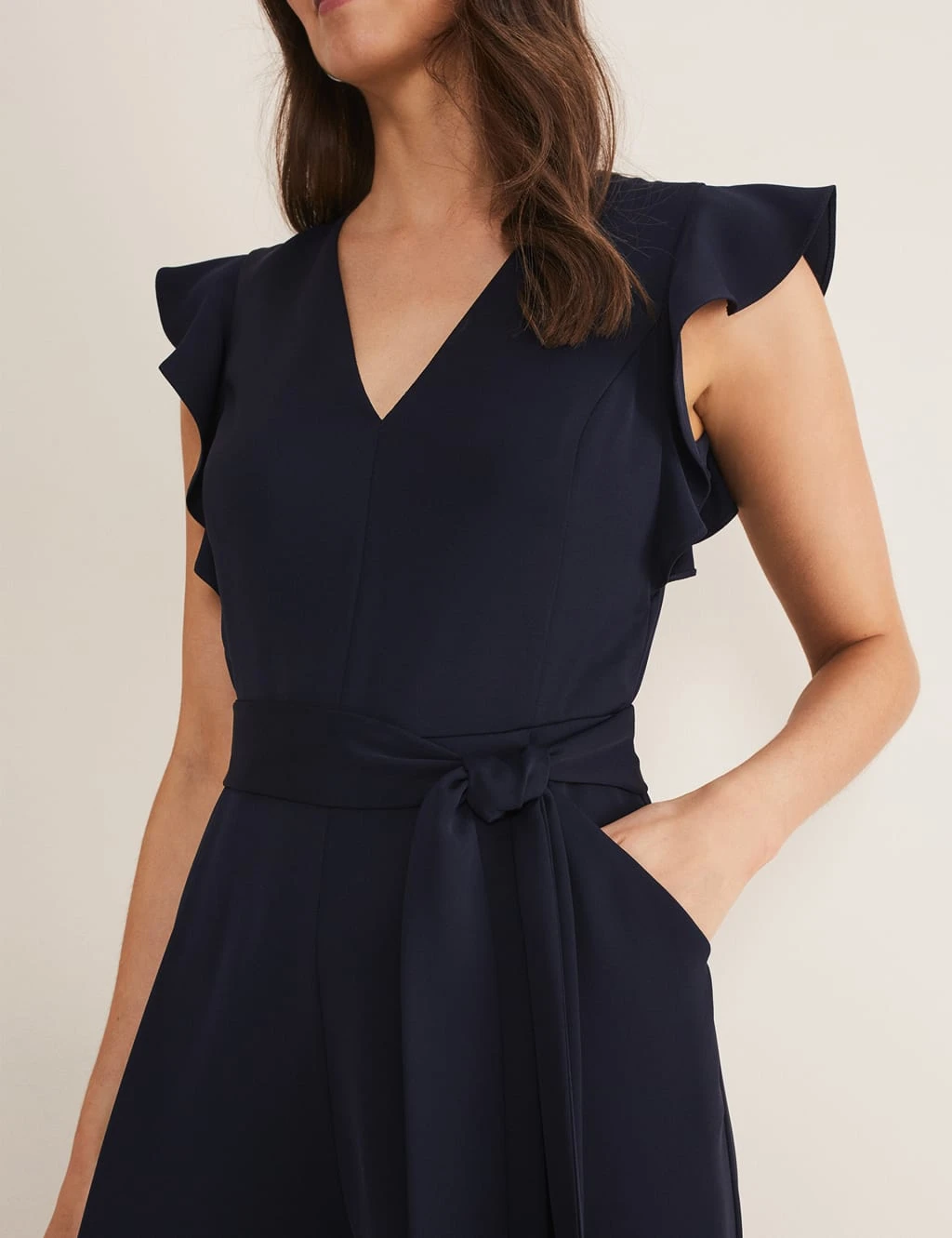 Frill Detail Short Sleeve Jumpsuit 3 Frill Detail Short Sleeve Jumpsuit - Image 3