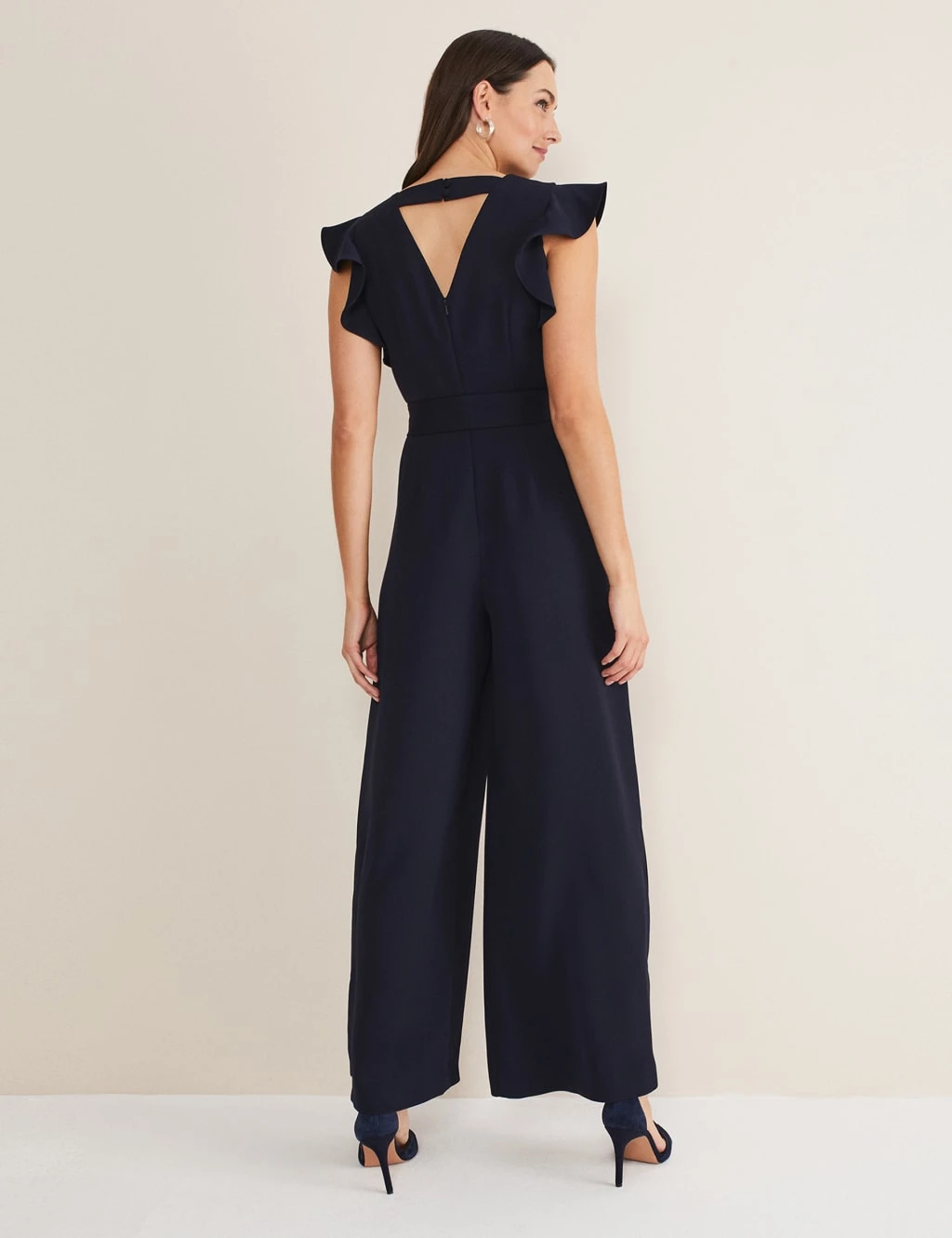 Frill Detail Short Sleeve Jumpsuit 4 Frill Detail Short Sleeve Jumpsuit - Image 4