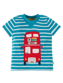 Frugi Organic Cotton Striped Transport T-Shirt (0-5 Yrs)