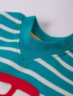 Frugi Organic Cotton Striped Transport T-Shirt (0-5 Yrs) -Marksandspencer Sale Store MS 10 T94 9676S E0 X EC 3