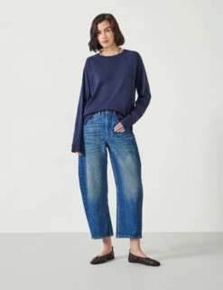 Matilda Pure Cotton Crew Neck Top -Marksandspencer Sale Store Matilda Pure Cotton Crew Neck Top 3