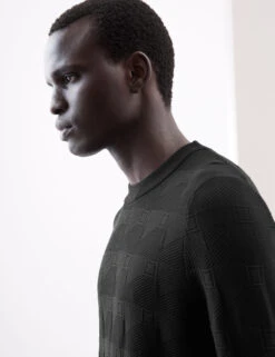 Mercerised Cotton Textured Knitted Jumper