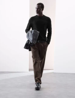 Mercerised Cotton Textured Knitted Jumper -Marksandspencer Sale Store Mercerised Cotton Textured Knitted Jumper 3