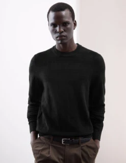 Mercerised Cotton Textured Knitted Jumper -Marksandspencer Sale Store Mercerised Cotton Textured Knitted Jumper 5