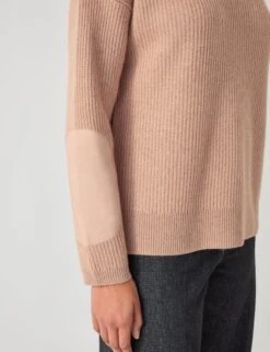 Merino Wool Blend Ribbed Sweatshirt -Marksandspencer Sale Store Merino Wool Blend Ribbed Sweatshirt 3