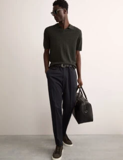 Jaeger Merino Wool Rich Knitted Polo Shirt With Silk -Marksandspencer Sale Store Merino Wool Rich Knitted Polo Shirt with Silk 4