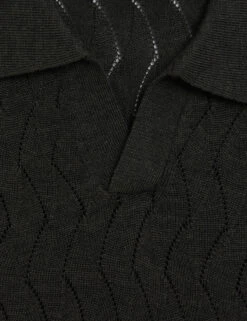 Jaeger Merino Wool Rich Knitted Polo Shirt With Silk -Marksandspencer Sale Store Merino Wool Rich Knitted Polo Shirt with Silk 6