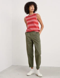 Merino Wool Rich Striped Knitted Vest