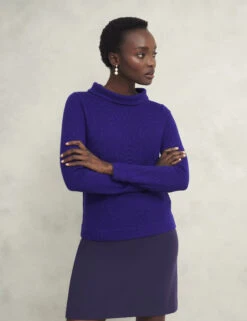 Merino Wool Rich Textured Roll Neck Jumper -Marksandspencer Sale Store Merino Wool Rich Textured Roll Neck Jumper 2