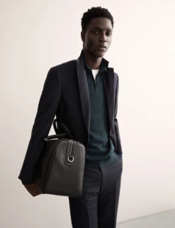 Jaeger Merino Wool Rich With Silk Half Zip Jumper -Marksandspencer Sale Store Merino Wool Rich with Silk Half Zip Jumper 4