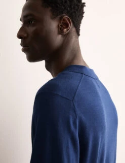 Jaeger Merino Wool Rich With Silk Knitted Polo -Marksandspencer Sale Store Merino Wool Rich with Silk Knitted Polo 3