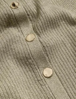 Metallic Crew Neck Slim Fit Cardigan -Marksandspencer Sale Store Metallic Crew Neck Slim Fit Cardigan 6