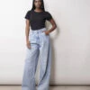 Mid Rise Pleat Front Wide Leg Jeans -Marksandspencer Sale Store Mid Rise Pleat Front Wide Leg Jeans