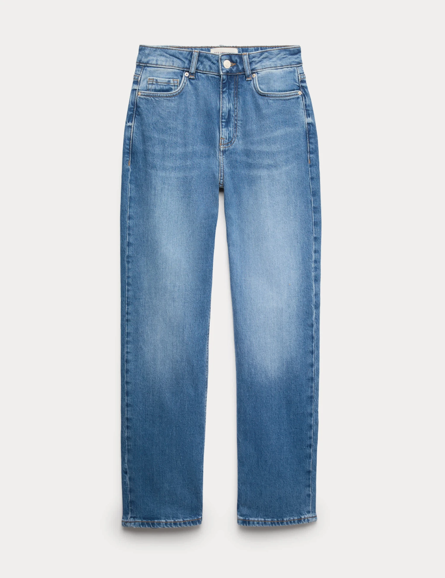 Mid Rise Straight Leg Ankle Grazer Jeans 2 Mid Rise Straight Leg Ankle Grazer Jeans - Image 2