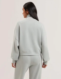 Ted Baker Modal Blend Textured Zip Up Sweatshirt -Marksandspencer Sale Store Modal Blend Textured Zip Up Sweatshirt 2