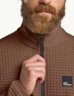 Jack Wolfskin Mogari Textured Zip Up Fleece Jacket -Marksandspencer Sale Store Mogari Textured Zip Up Fleece Jacket 3