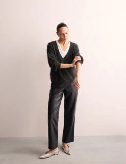 Jaeger Mohair Blend Wrap Jumper -Marksandspencer Sale Store Mohair Blend Wrap Jumper 2