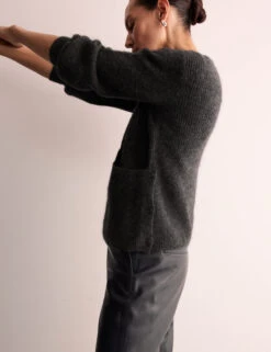 Jaeger Mohair Blend Wrap Jumper -Marksandspencer Sale Store Mohair Blend Wrap Jumper 3