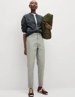 Mom High Waisted Colour Ankle Grazer Jeans