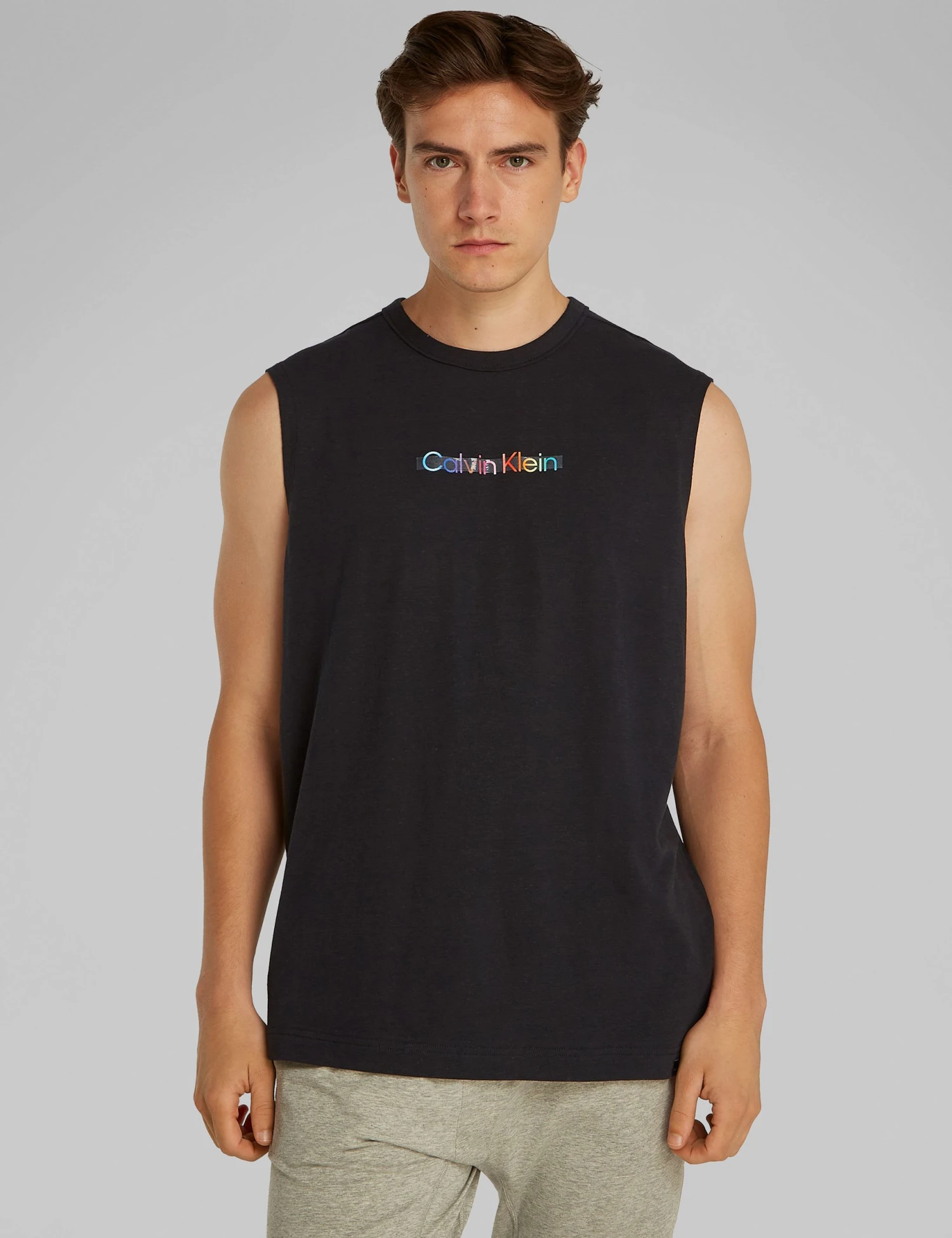 Calvin Klein Muscle Cotton Rich Loungewear Top 1 Calvin Klein Muscle Cotton Rich Loungewear Top