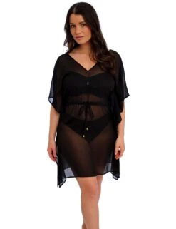 FANTASIE Nauru V-Neck Tie Front Beach Cover Up Kaftan
