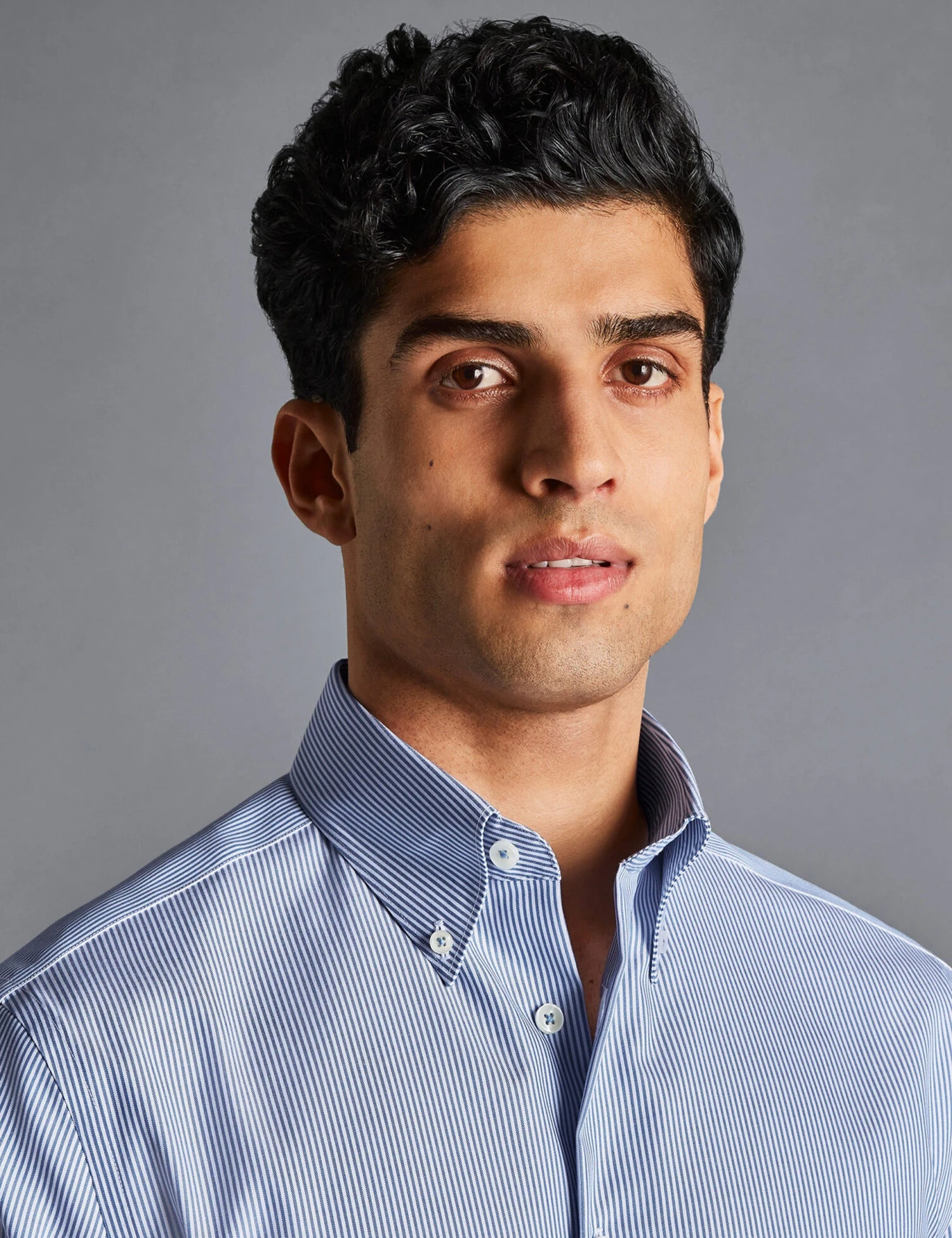 Non Iron Pure Cotton Striped Oxford Shirt 3 Non Iron Pure Cotton Striped Oxford Shirt - Image 3