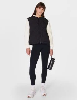 Sweaty Betty On The Move Quilted Padded Zip Up Gilet -Marksandspencer Sale Store On The Move Quilted Padded Zip Up Gilet 2