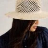 WHITE STUFF Open Weave Fedora Hat -Marksandspencer Sale Store Open Weave Fedora Hat