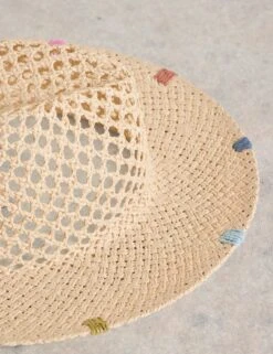 WHITE STUFF Open Weave Fedora Hat -Marksandspencer Sale Store Open Weave Fedora Hat 2