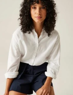 Regatta Orla Kiely Summer Pure Cotton Belted Shorts -Marksandspencer Sale Store Orla Kiely Summer Pure Cotton Belted Shorts 6