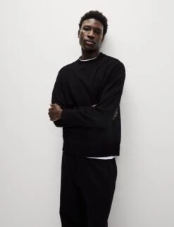 Oversized Cotton Rich Crew Neck Sweatshirt -Marksandspencer Sale Store Oversized Cotton Rich Crew Neck Sweatshirt 2