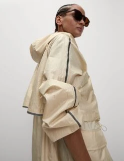 Packable Iridescent Hooded Parka With Stormwear™ -Marksandspencer Sale Store Packable Iridescent Hooded Parka with Stormwear 1 4