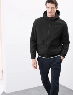 Padded Hooded Bomber Jacket