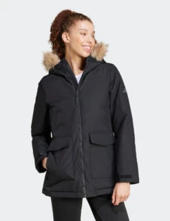 ADIDAS Paveric Faux Fur Trim Hooded Parka Coat -Marksandspencer Sale Store Paveric Faux Fur Trim Hooded Parka Coat 2