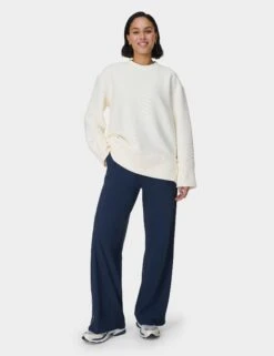 Sweaty Betty Peaceful Cotton Blend Ribbed Sweatshirt -Marksandspencer Sale Store Peaceful Cotton Blend Ribbed Sweatshirt 2