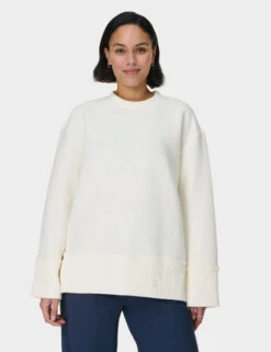 Sweaty Betty Peaceful Cotton Blend Ribbed Sweatshirt
