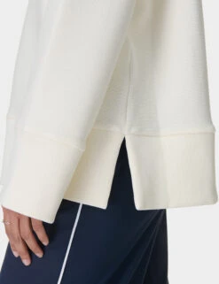 Sweaty Betty Peaceful Cotton Blend Ribbed Sweatshirt -Marksandspencer Sale Store Peaceful Cotton Blend Ribbed Sweatshirt 5