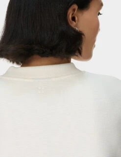 Sweaty Betty Peaceful Cotton Blend Ribbed Sweatshirt -Marksandspencer Sale Store Peaceful Cotton Blend Ribbed Sweatshirt 6