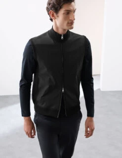 Performance Milano-Knit Funnel Neck Gilet -Marksandspencer Sale Store Performance Milano Knit Funnel Neck Gilet 3