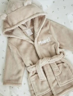 Personalised Oatmeal Robe With Ears