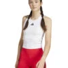 ADIDAS Power 3-Stripes Racer Back Vest Top With Bra 17 ADIDAS Power 3-Stripes Racer Back Vest Top With Bra -Marksandspencer Sale Store Power 3 Stripes Racer Back Vest Top with Bra