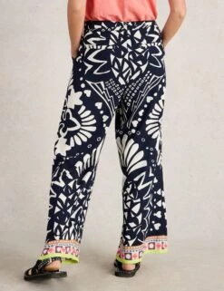 WHITE STUFF Printed Belted Wide Leg Trousers 15 WHITE STUFF Printed Belted Wide Leg Trousers -Marksandspencer Sale Store Printed Belted Wide Leg Trousers 3