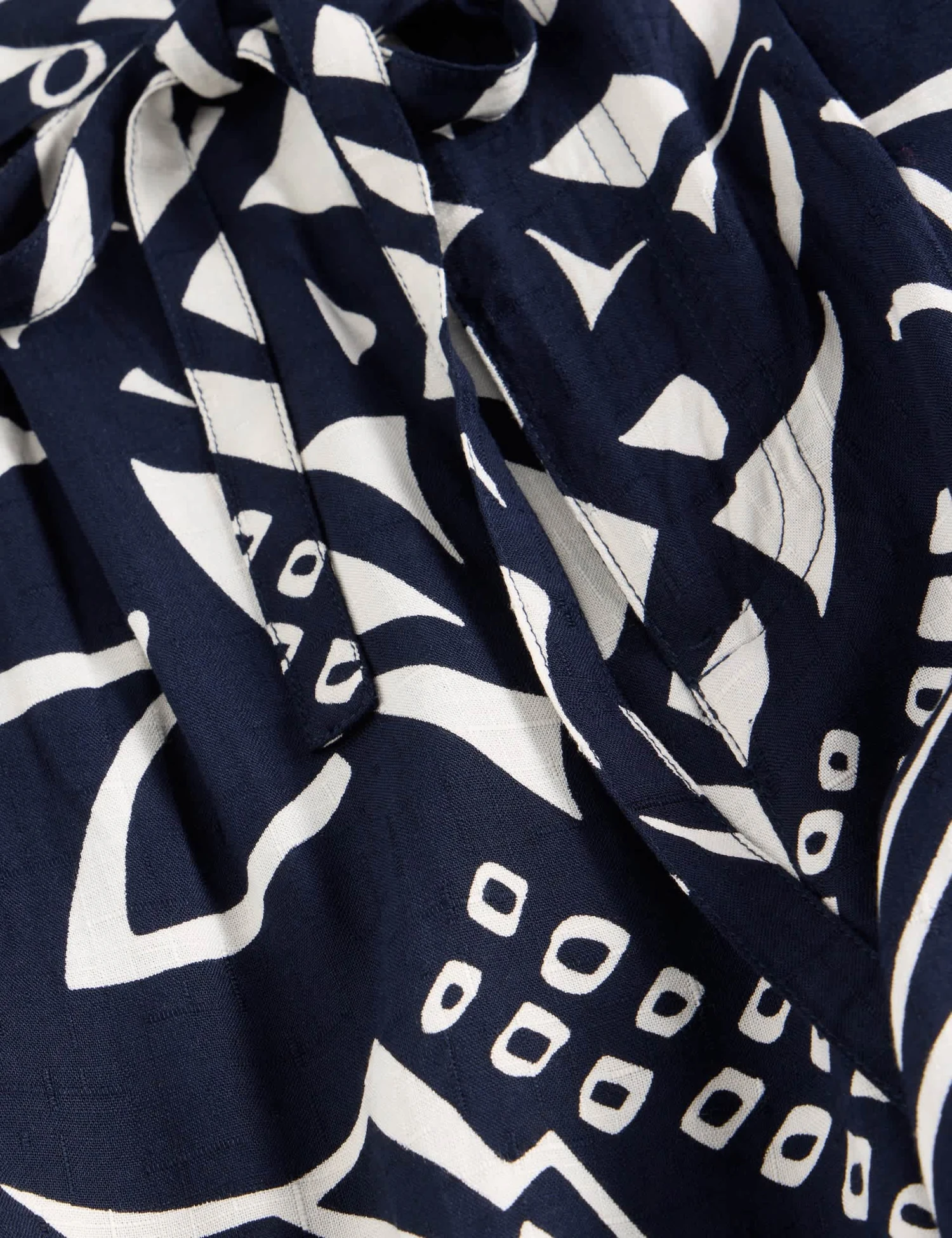 WHITE STUFF Printed Belted Wide Leg Trousers 6 WHITE STUFF Printed Belted Wide Leg Trousers - Image 6