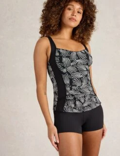 WHITE STUFF Printed Padded Sweetheart Tankini Top